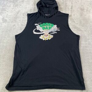 Green Day Sleeveless Hoodie Shirt Mens XXL Black Rock Band Punk Tank Top 2018